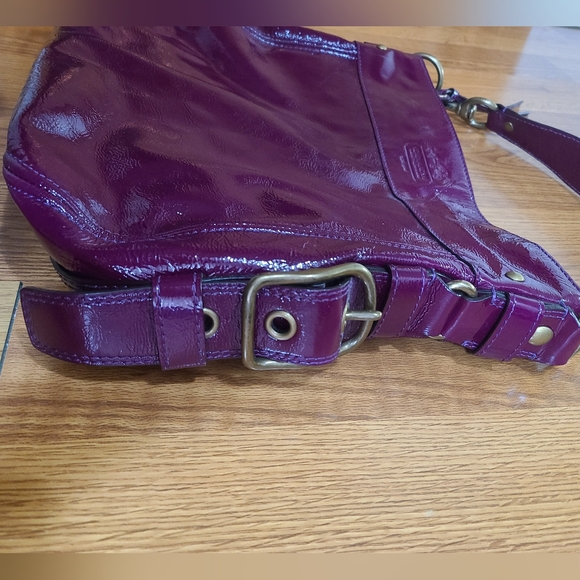 Coach Raspberry Patent Leather Bag - Picture 5 of 11
